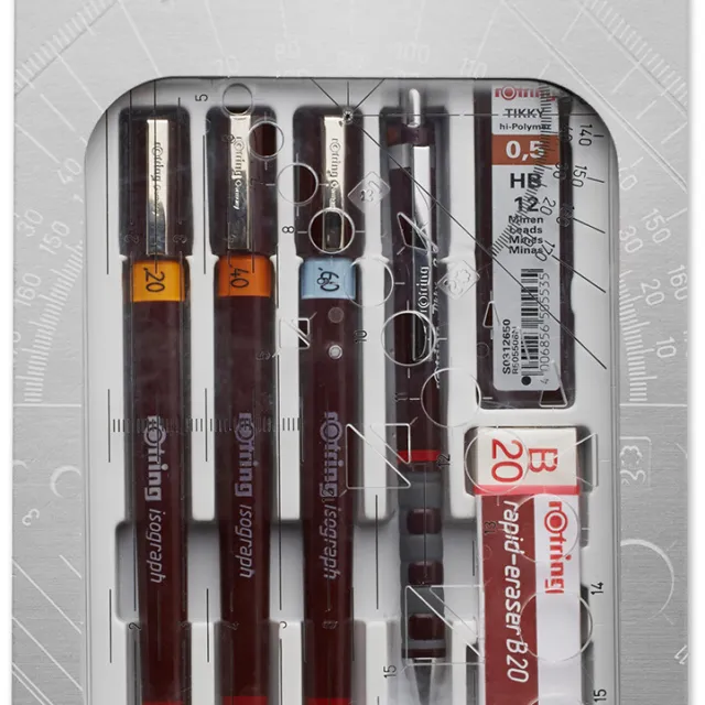 ROTRING Isograph College Set - 0.20mm/0.40mm/0.60mm - NEW