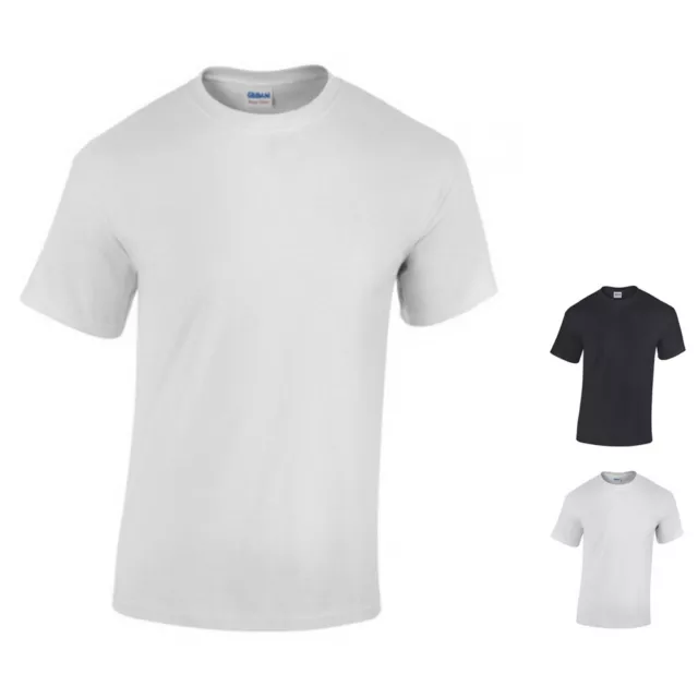 5 x T-Shirt Herren Gildan Heavy Cotton™ 5er Set Mann weiß schwarz bis 5XL