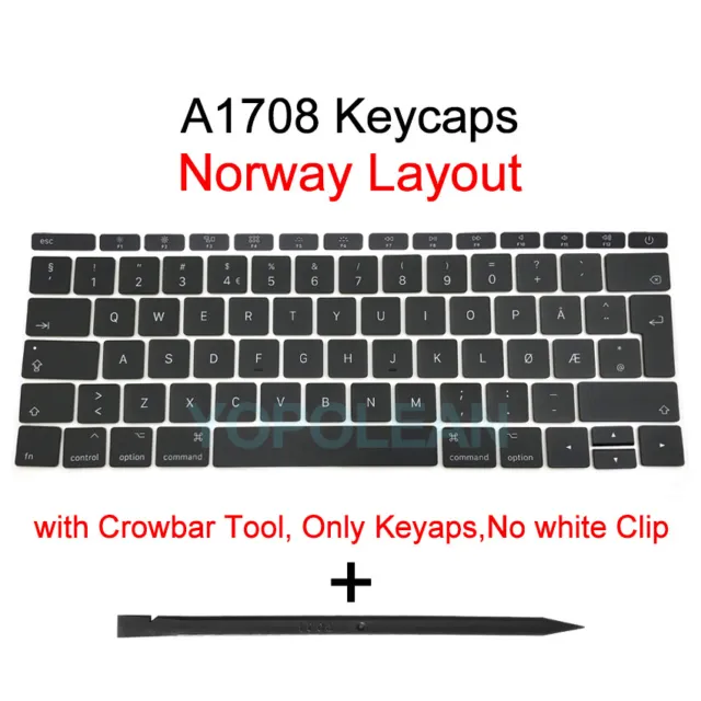Norway Norwegian Keyboard keys keycaps For Macbook Pro Retina 13 A1708 2016 2017