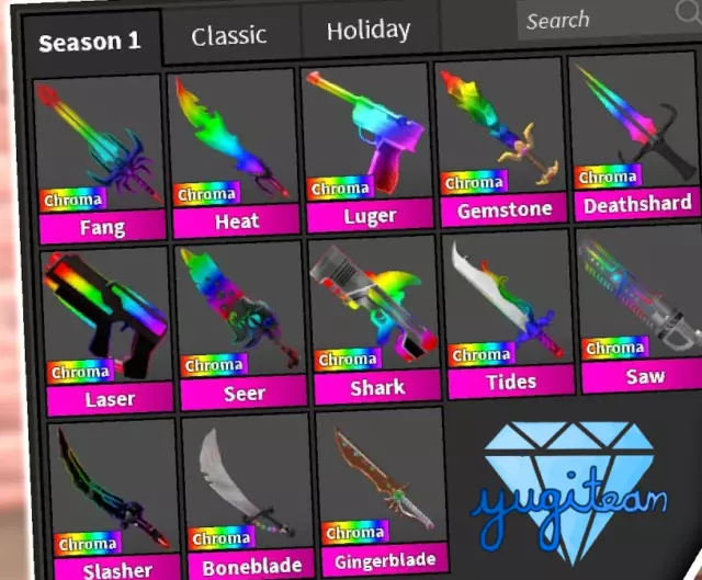 ROBLOX MURDER MYSTERY 2 MM2 Chroma Godly Knives & Guns Fast Shipping!  $13.99 - PicClick