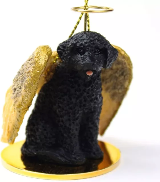 Portuguese Water Dog ANGEL Tiny One Ornament Figurine Statue
