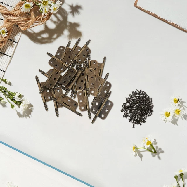 4 Charnières Rétro En Bronze Antique - Dimensions 1.97" X 0.38", Avec Vis, Marque Uxcell, Neuves