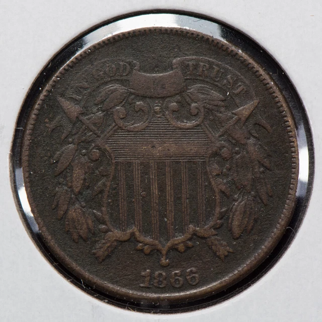 1866 2c TWO-CENT PIECE LOT#M762