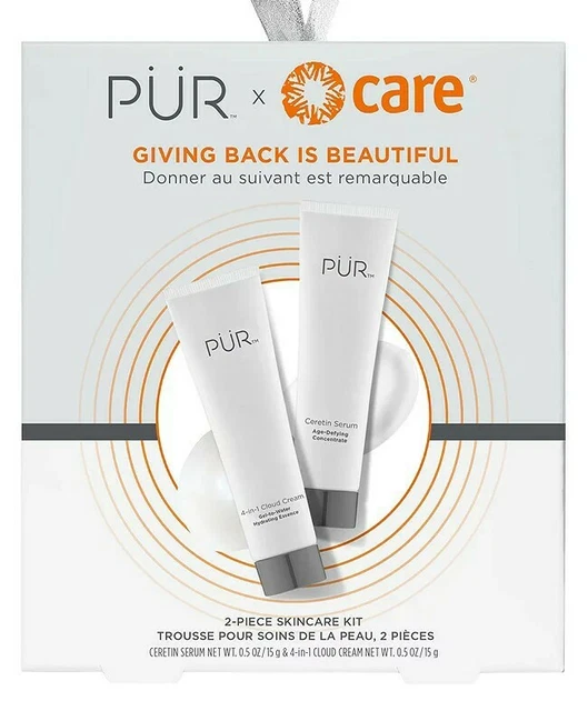 PUR X Care Giving Back Is Beautiful 2 piece skincare kit (travel size) 0.5 oz ea