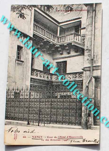 Rare Cpa 54 Nancy Court Hotel Haussonville Or Sarmoise 1908 Postcard Lorraine