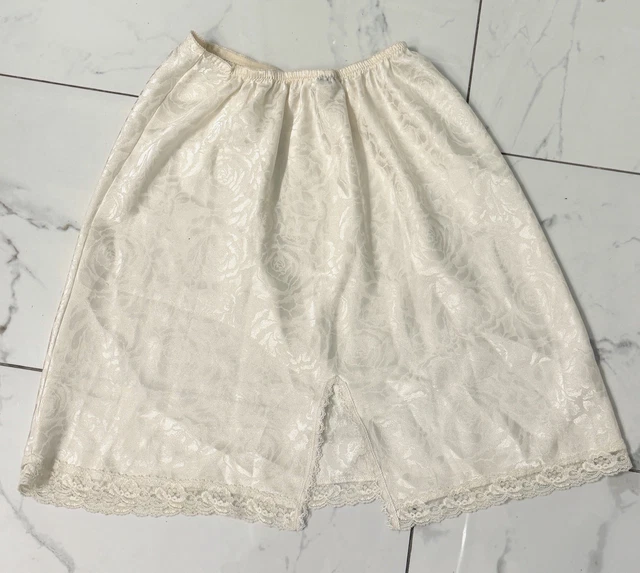 Combinaison Et Fond De Robe Vintage Dentelle Noire - Taille 62/42/64 - Polyamide Nylon