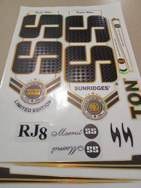 2026 DIGITAL BLACK RJ8 EDITION SS Cricket Bat Stickers - Digital SS Bat ...
