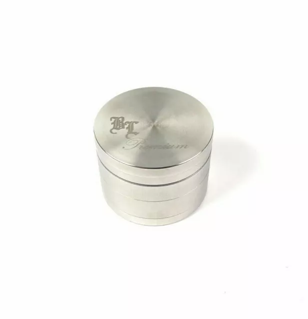 BL Black Leaf Grinder PREMIUM ROSTFREIEM EDELSTAHL, Kräutermühle 4-tlg, Ø 38 mm 3