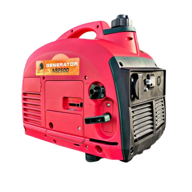 Mobile Portable Generator 2000W Petrol Suitcase Inverter Camping UK Plug