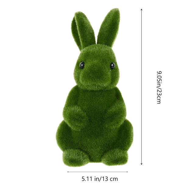 Bunny Statue Tafelaufsatz Grün Moos Bälle 2