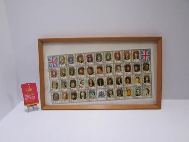 Vintage Stamps Kings & Queens of England Umm AL Qiwan Sheet Framed            BT