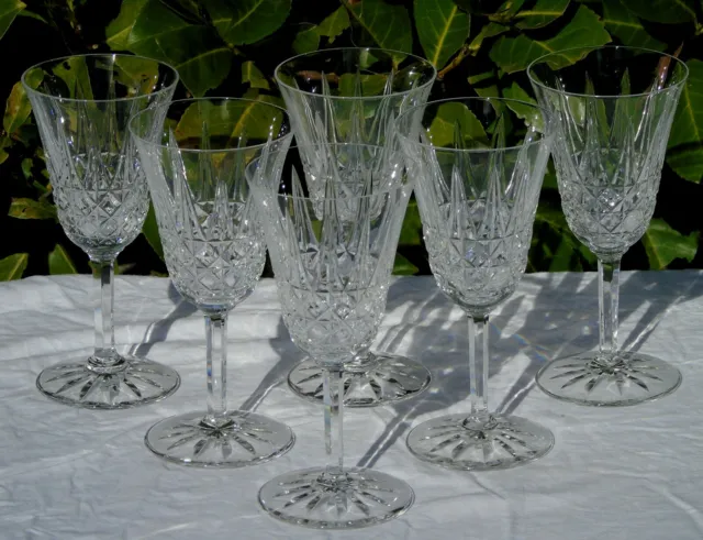 Saint Louis - Service de 6 verres à vin blanc en cristal taillé, modèle Tarn H14