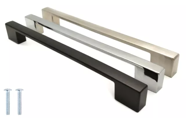 Slimline Kitchen Cabinet Handles Cupboard  Drawer Handle Matt Black Bar Wardrobe