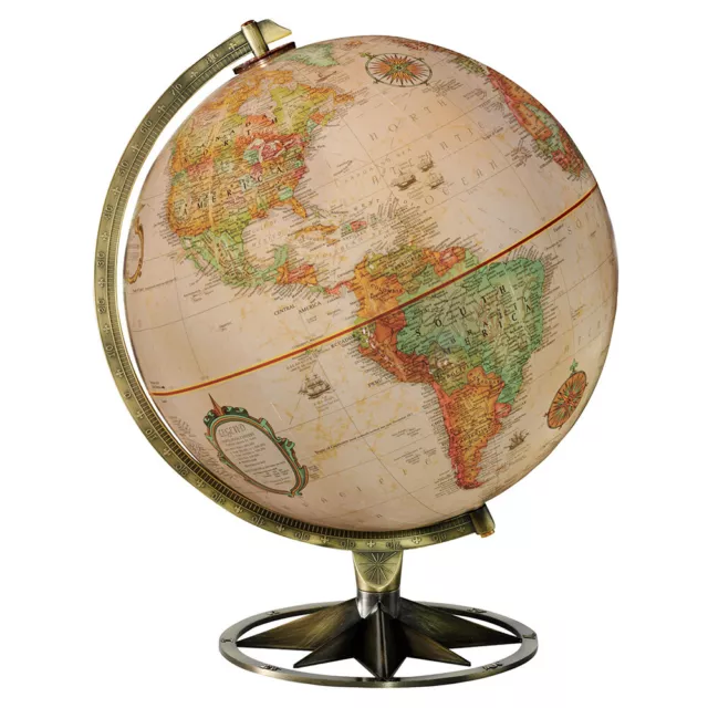 Globo mundial de escritorio Compass Rose 12 pulgadas de Replogle Globes
