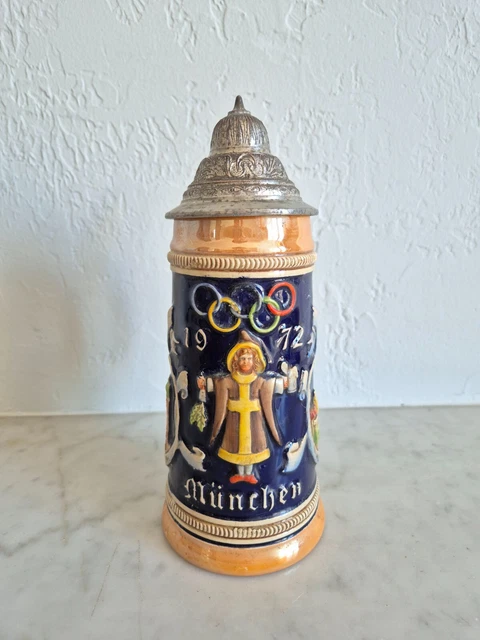 RARE CHOPE BIÈRE MUNCHEN JO 1972 KPM Germany Royal Porzellan Bavaria