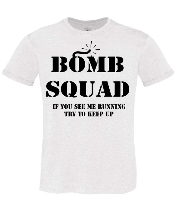 TSHIRT UOMO T-SHIRT DONNA HAPPINESS DIVERTENTE  " BOMB SQUAD "  anche 2XL