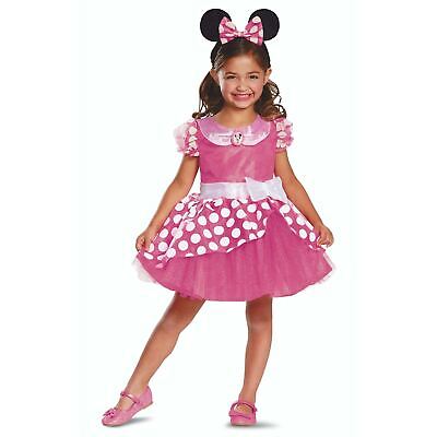 Bambini Ufficiale Disney Deluxe Rosa Minnie Mouse Ragazze Costume Costume