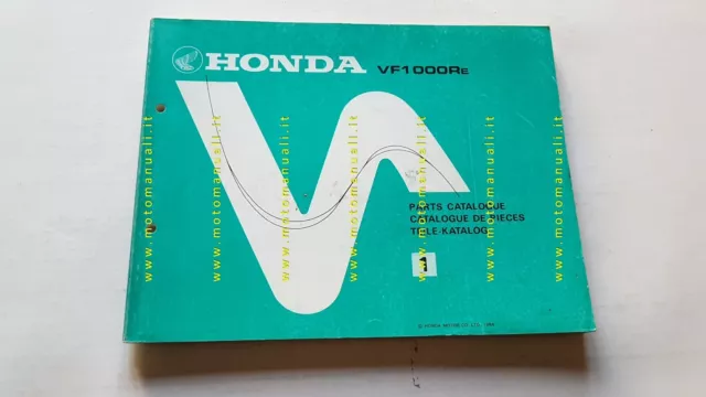 HONDA VF 1000 R 1984 catalogo ricambi ORIGINALE Spare Parts Catalogue