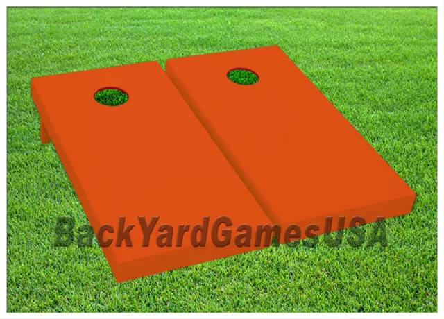 Orange Cornhole Boards Custom BEANBAG TOSS GAME w Bags or Choose your COLOR