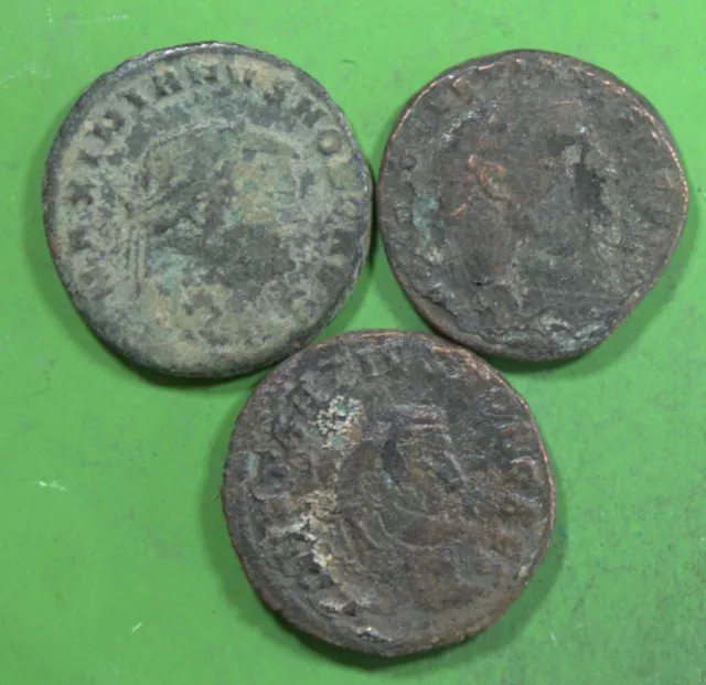 Taters Relics Group Lot of 3 Large Roman Imperial ae Large Follis Coins @fc402