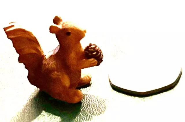 Miniature Squirrel Holding Nut Little Resin Ornament Friend For Barbie Lot 1