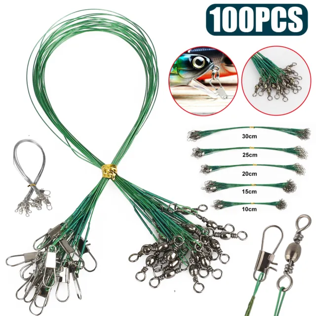 30 COUNT Danielson Stainless Steel Wire Fishing Leaders 6 inch NO 938