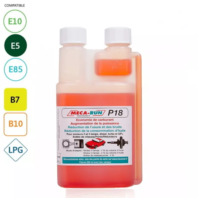 Additif Traitement Mecarun P18 500Ml Reduit L'usure Et Bruits