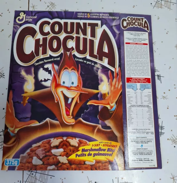 General Mills Count Chocula Cereal Box 1990s