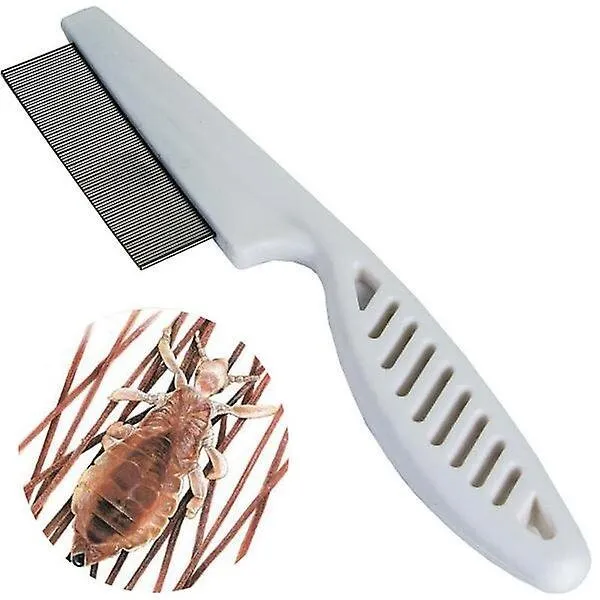 Fine Toothed Flea Flee Metal Nit Head Hair Lice Comb with Handle for Kids Pet