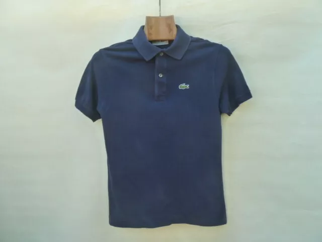 Chemise Lacoste Polo shirt !00% cotton pique Boy's Age 16 Blue Made in Spain