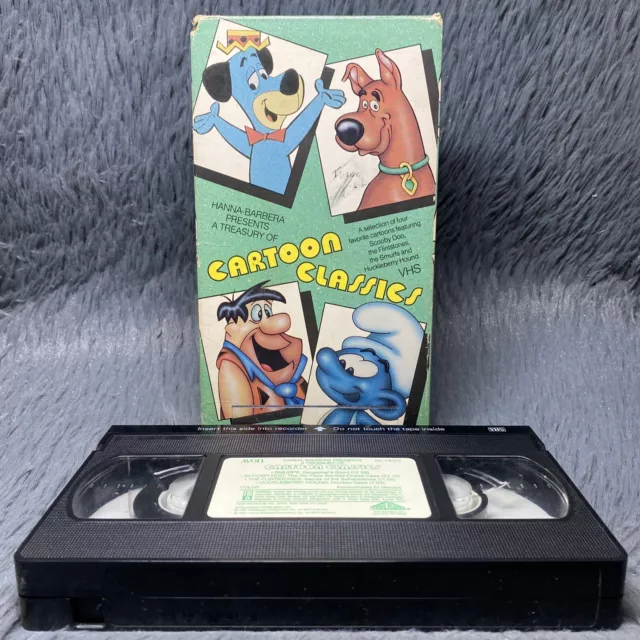 HANNA BARBERA CARTOON Classics Smurfs Scooby Doo Flintstones VHS 1987 ...