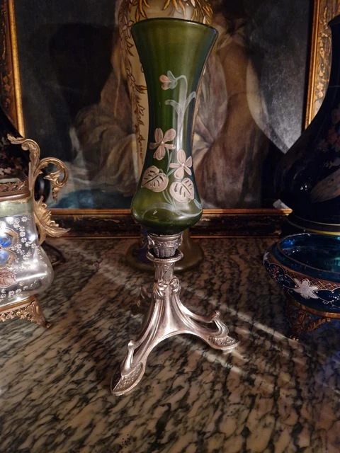 HENKEL & Vintage ancien pot bocal orange en verre avec fleurs années 70 EUR 15,00 - DE