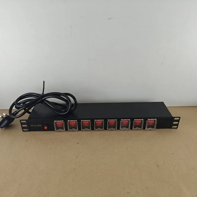 PULSE 19' RACKMOUNT IEC Switch Panel PDU PC-08 Rack Switch Panel IEC ...