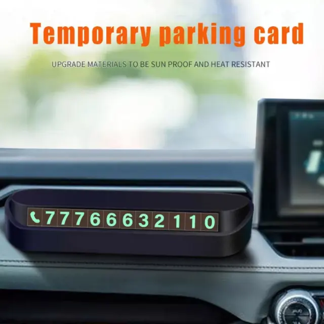 Temporary Parking Sign Hidden Number Plate Cartoon Three Dimensional Car Phone,