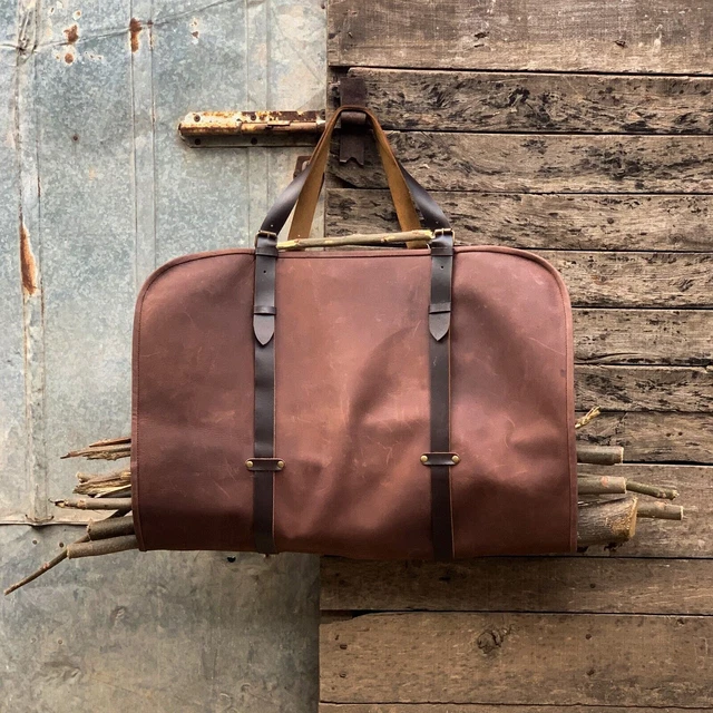 Borsa Porta Legna Da Ardere Extra Large - Resistente, Impermeabile, Per Camini E Campeggio | 58x41x33 Cm | Dark Kaki