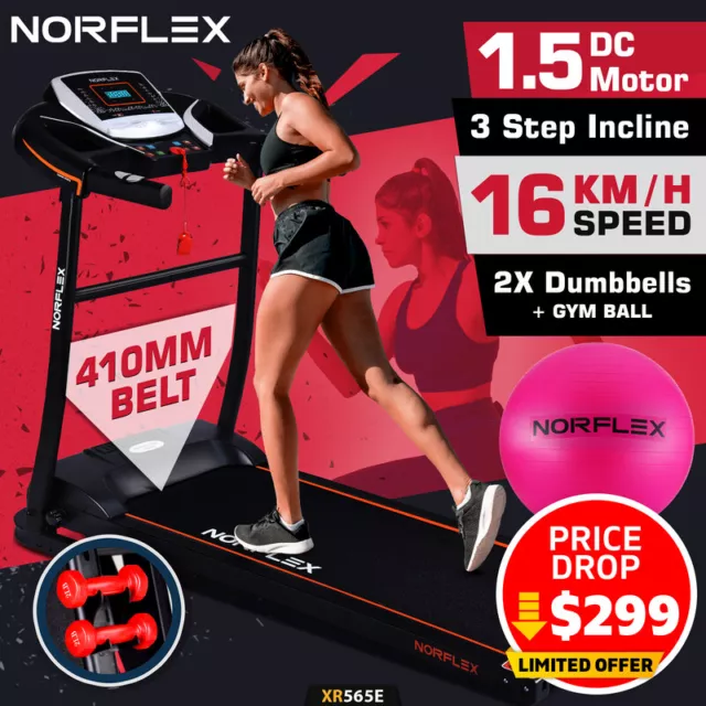 NORFLEX Electric Treadmill Home Gym Ball Exercise Machine Fitness Equipment Run