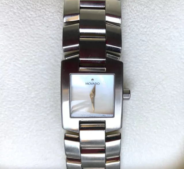 Orologio Donna MOVADO ELIRO MANCHETTE MOP Quadrante Museo St Steel Quarzo Svizzero 7"