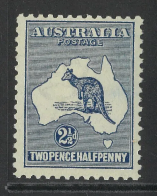 Australia Kangaroo Stamp 2nd WMK 2½d Indigo SG 25 Mint Unhinged #AUBK