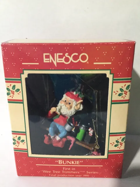 Enesco Ornament Wee Tree Trimmers Bunkie  1989