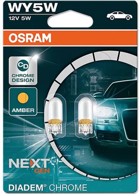 OSRAM DIADEM CHROME WY5W Next Generation Glühbirnen Chrom Design gelb orange 3