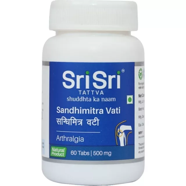 Sri Sri Tattva Sandhimitra Vati (60tab) x 3 paquetes de formulación ayurvédica 2