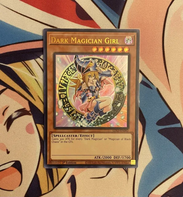 Yugioh Dark Magician Girl LDS3-EN082 Ultra Rare 1st Edition (Gold) Nm