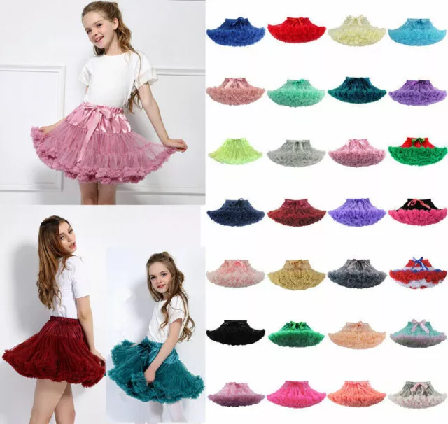 Girls Lady Kids Tutu Skirt Dance Petticoat Hen Party Dress Ballet Fluffy layer