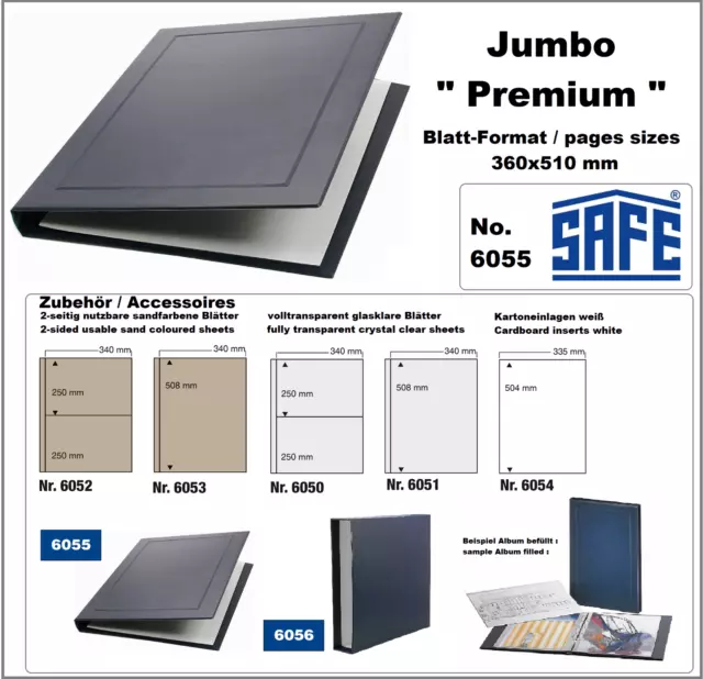 Artista Präsentations-album Jumbo A3 + Blattformate Bis 360x510mm Safe 6055