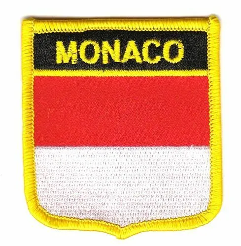 Wappen Aufnäher Monaco Patch Flagge Fahne