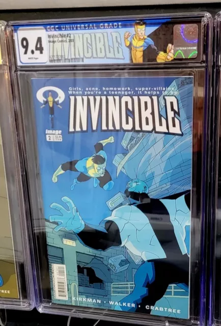 Invincible 2 Cgc 9.4 1st Atom Eve Custom Label Low Print Image Comics