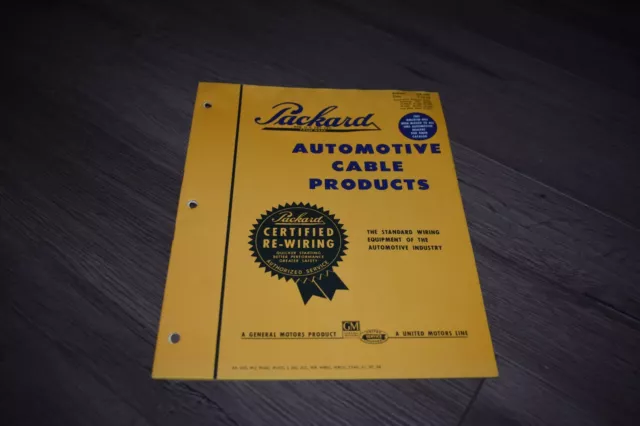 Packard Automotive Cable Products catalog May 1953 GM United Service Motors