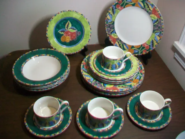 PTS International Interiors Carmen Stoneware Set of 20 pc Dinnerware Set 4 Place