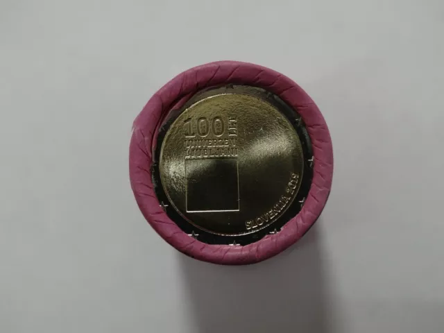 Rotolo 25*2 euro Slovenia 2019 100. anniversario della fondazione Università di Lubiana