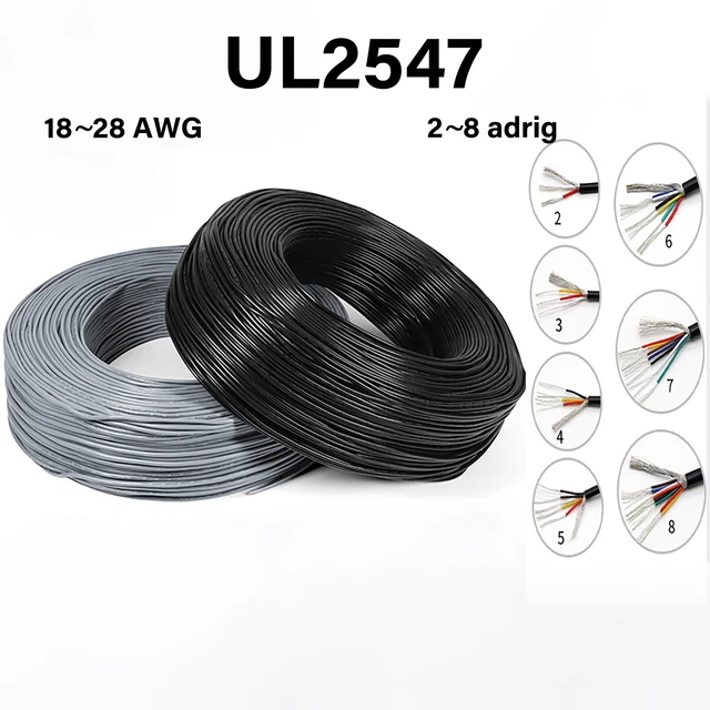 UL2547 PVC cavo in rame schermato audio cuffie cavo segnale 300v 2-8 Adrig